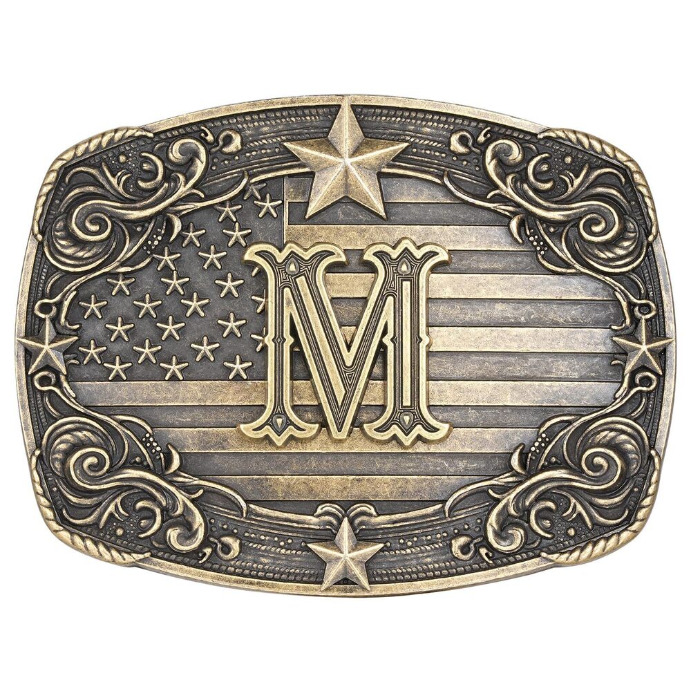 6157 Western Belt Buckle Initial Letter ABCDJRM to Z Rodeo Cowboy Belt